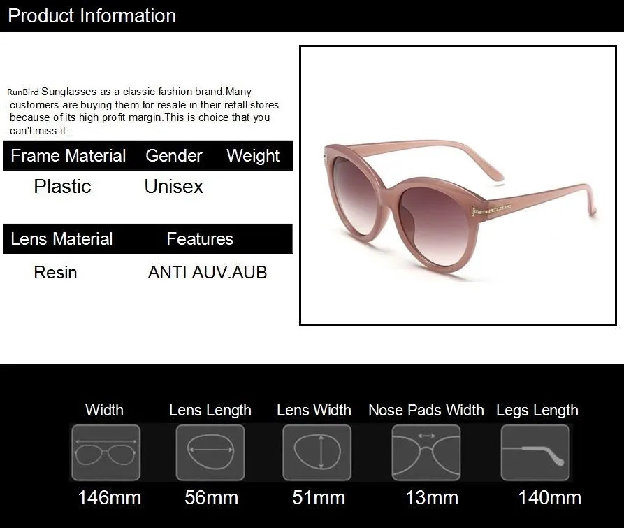 RunBird, брендовые, дизайнерские, Ретро стиль, кошачий глаз, солнцезащитные очки для женщин, Том, солнцезащитные очки, мужские, оттенки, Feminino Oculos De Sol, UV400, R165