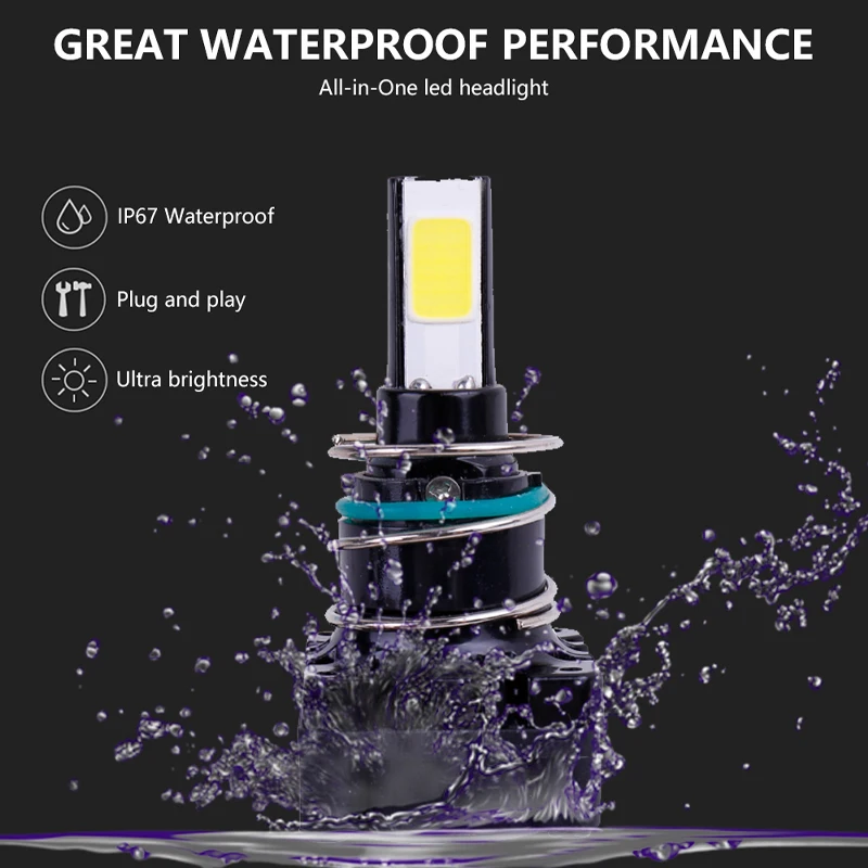 Передняя фара для мотоцикла RXZ COB CANBUS H4 H6 PH7 PH8 DC 12 В 6000K белая фара|Передние LED-фары
