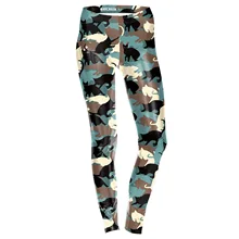 JIGERJOGER/Новинка года; цвет коричневый, черный; камуфляжные Леггинсы с принтом кота; женские облегающие зауженные брюки; большие размеры; джеггинсы для девочек