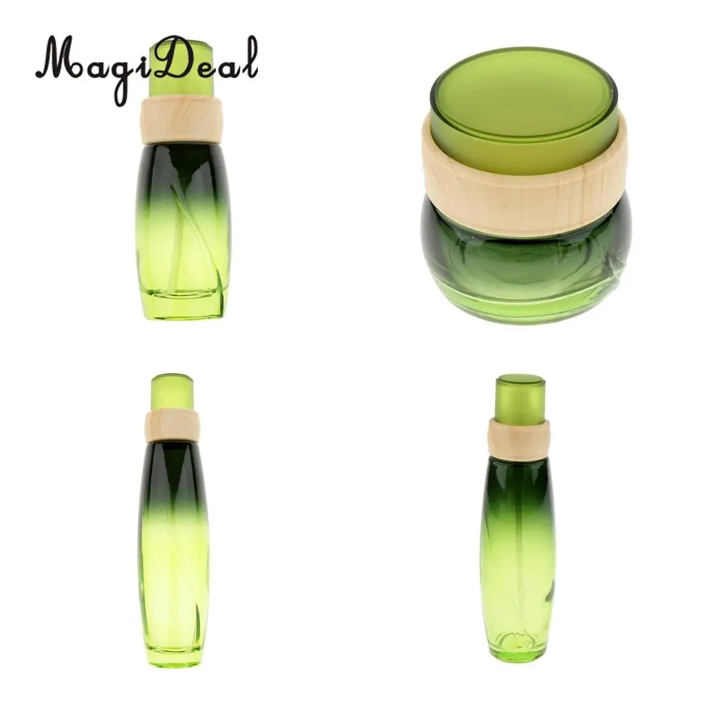 Empty Glass Makeup Container Face Cream Jars Pump Spray Eye Cream Bottle Skin Care Products Container Case for Travel