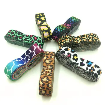 

14Y 16mm width Leopard Elastic band gift packing belt wedding party Christmas embellishment ribbon sewing accessories 7mix color