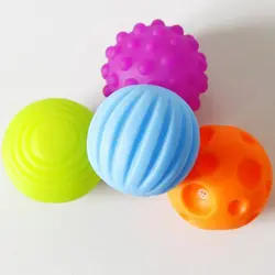 Abbyfrank 4/6 шт./компл. детские руки поймать мяч массажный с звук детские Soft Touch шары Ранние развивающие игрушки для дети