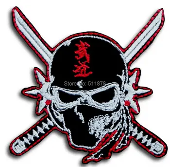 

Samurai Ninja Patch Motorcycle Japan Kawasaki Movie TV Series Anime Cosplay Embroidered Emblem iron on applique Badge