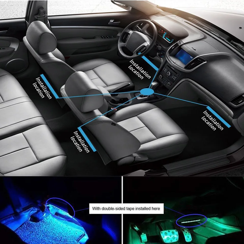 Led Strip Rgb Atmosphere Lamp Car Interior Ambient Light For Seat Leon Fr Ibiza 6l 6j Altea Cordoba Toledo With Remote Control