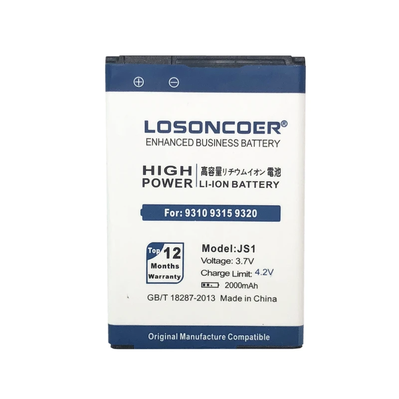 LOSONCOER 2000 мАч JS1 для Blackberry Curve 9310 9720 9220 9320 9315 9230 батарея телефона большой