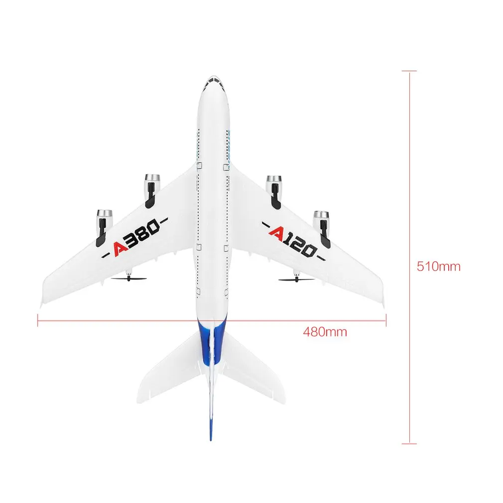 A120-A380 Airbus 2,4 GHz 3CH RC самолет с фиксированным крылом Дрон Aeromodelling пульт дистанционного управления летательный аппарат шесть-axis летные игрушки