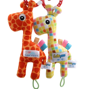 

Baby Kids Rattle Toys Cartoon Giraffe Plush Hand Bell Baby Stroller Crib Hanging Rattles Infant Baby Toys Gifts