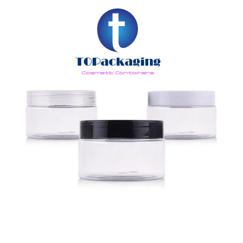

30PCS/LOT-100G Cream Jar,Empty Transparent Plastic Cosmetic Lotion Container With Screw Cap,Sample Mask Canister,Empty Bottle