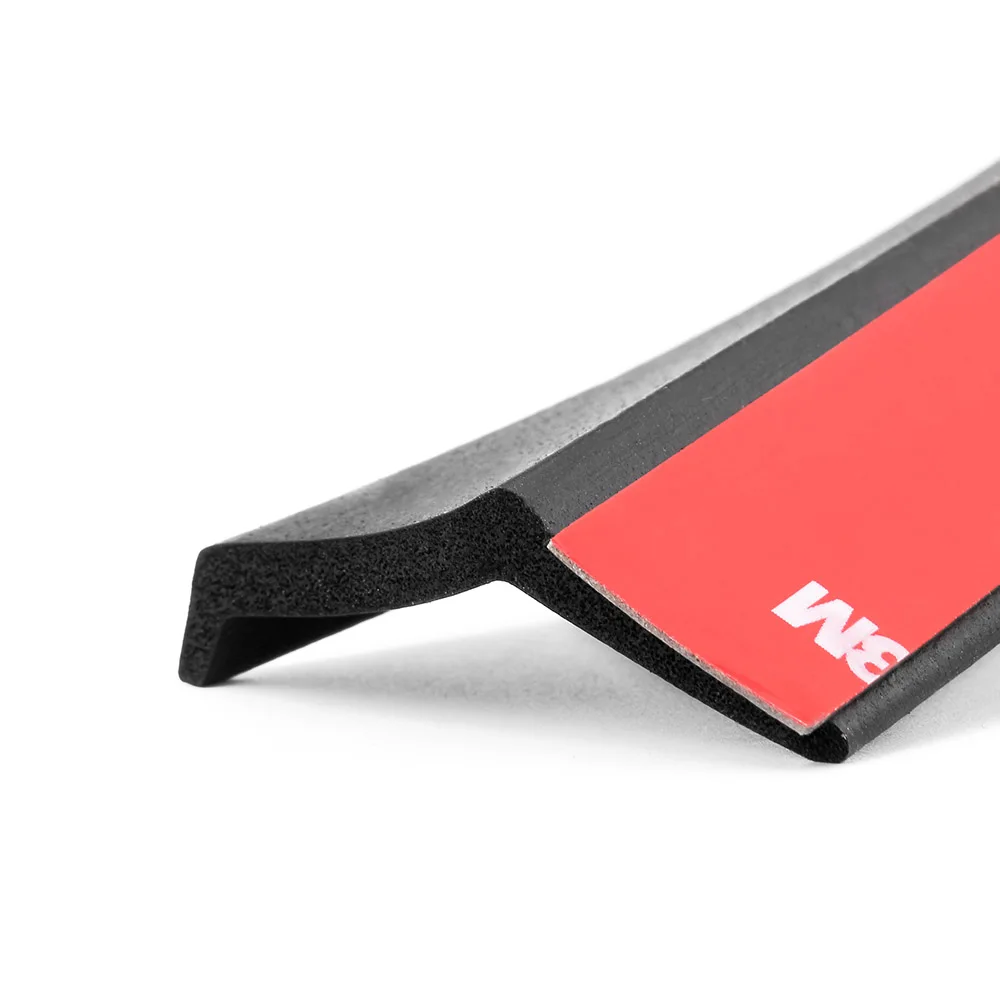 Nueva goma suave negro parachoques tira coche 60mm ancho 2,5 m longitud Exterior parachoques delantero Kit de labios/coche parachoques de Gaza