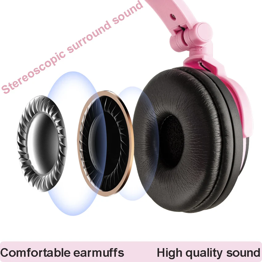 Funelego 2019 Cat Ear Wireless Earphone Flashing Glowing Adult Kid Headset Bluetooth Headphones Mic With LED Light For PC Laptop