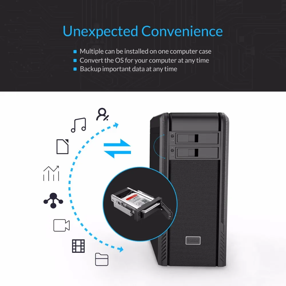 hard disk case usb 3.0 ORICO 3.5 inch HDD Frame Mobile Rack Internal HDD Case CD-ROM Space Tool Free Design Support MAX 6TB PC DIY Accessories hard disk adapter case