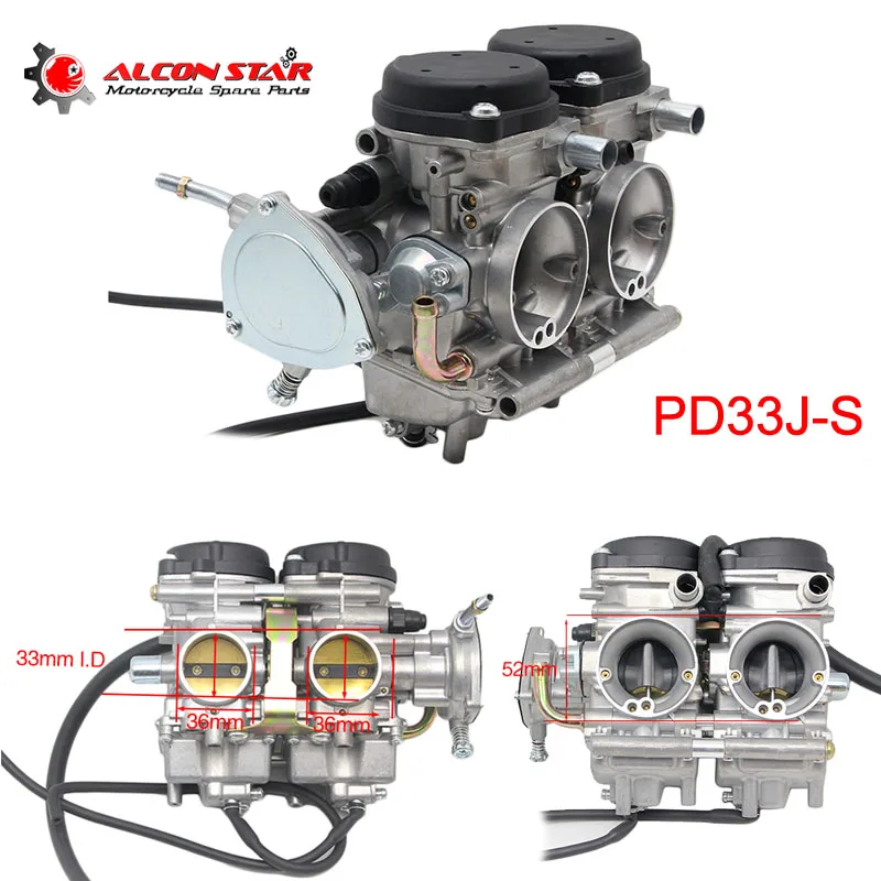 Alconstar-33 мм карбюратора мотоцикла Carburedor PD33J-S Carb для Yamaha Raptor 660R YFM660R 2001 2002 2003 2004 2005 гонки