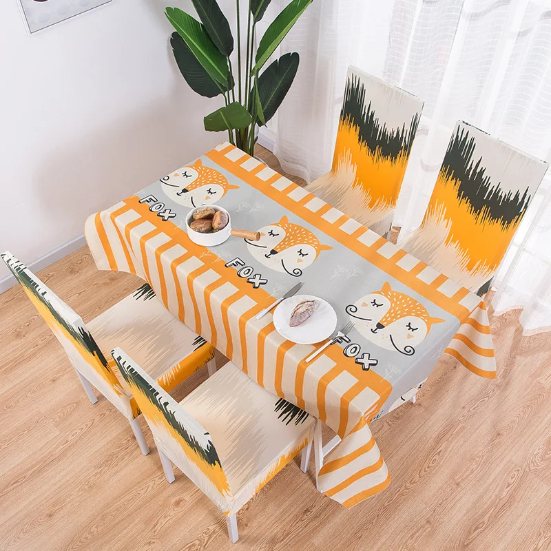 15 стильных узоров милые прямоугольные скатерти из полиэстера и хлопка