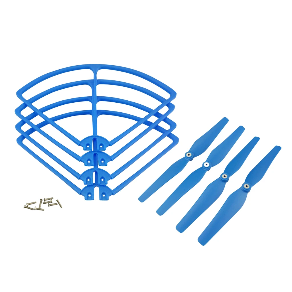MagiDeal 16Pc Blade Propellers Bumper Cover Protection for SIRC S70W Holy Stone HS100 HS100G RC Helicopter Parts