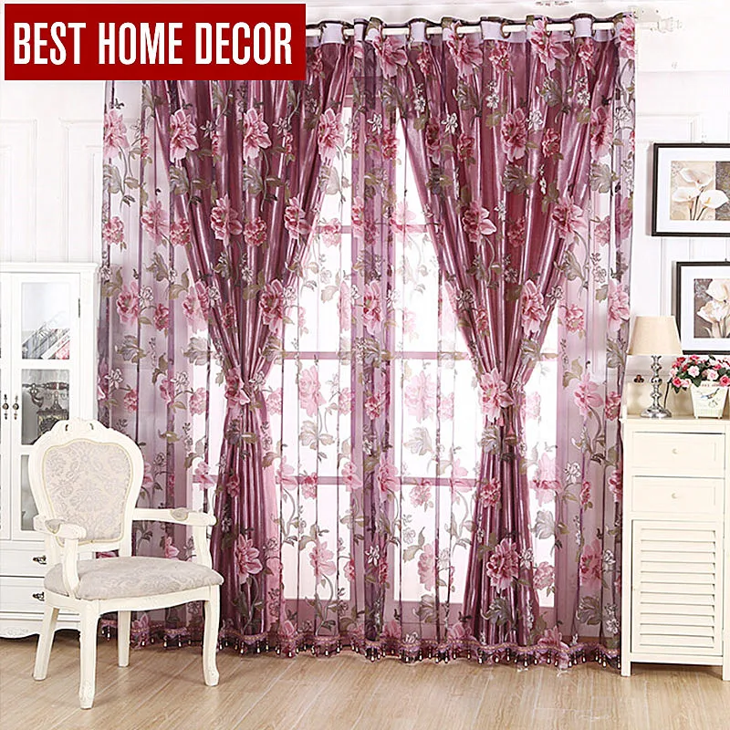 cortinas de sala baratas visillo rosa decoración de ventana cortinas para la sala de estar del dormitorio moderno tul cortinas ventana tratamiento persianas cortinas blancas de niña