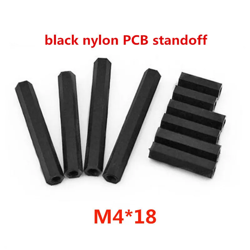 50pcs m4*20 black nylon pcb standoffin Screws from Home Improvement on