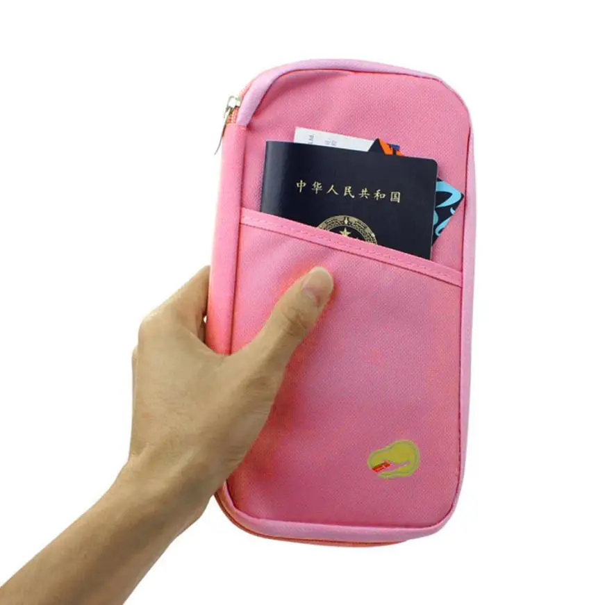 Новинка, кошелек для паспорта, путешествий, многоцелевой, для кредитных карт, посылка, ID, держатель для карт, Обложка для паспорта, кошелек, кошелек, органайзер, сумка - Цвет: Pink