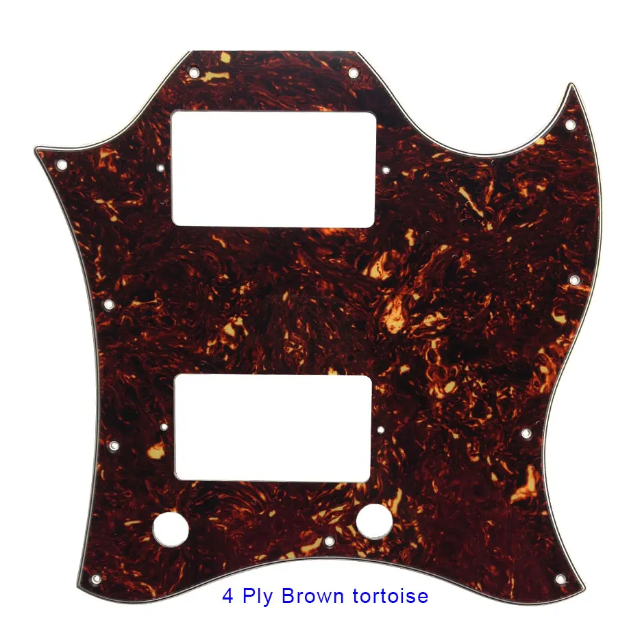 Pleroo гитарные Запчасти-для Gib standard SG Full Face Гитара Pickguard Route PAF Humbuckers Scratch Plate - Цвет: 4Ply Brown tortoise