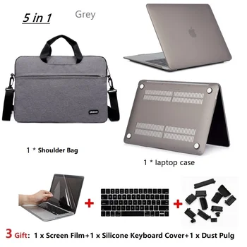

5 ni1 Matte Laptop Case Cvoer With Shoulder Bag For Apple MacBook Air 13 Case (A1369 & A1466, Older Version 2010-2017 Release)