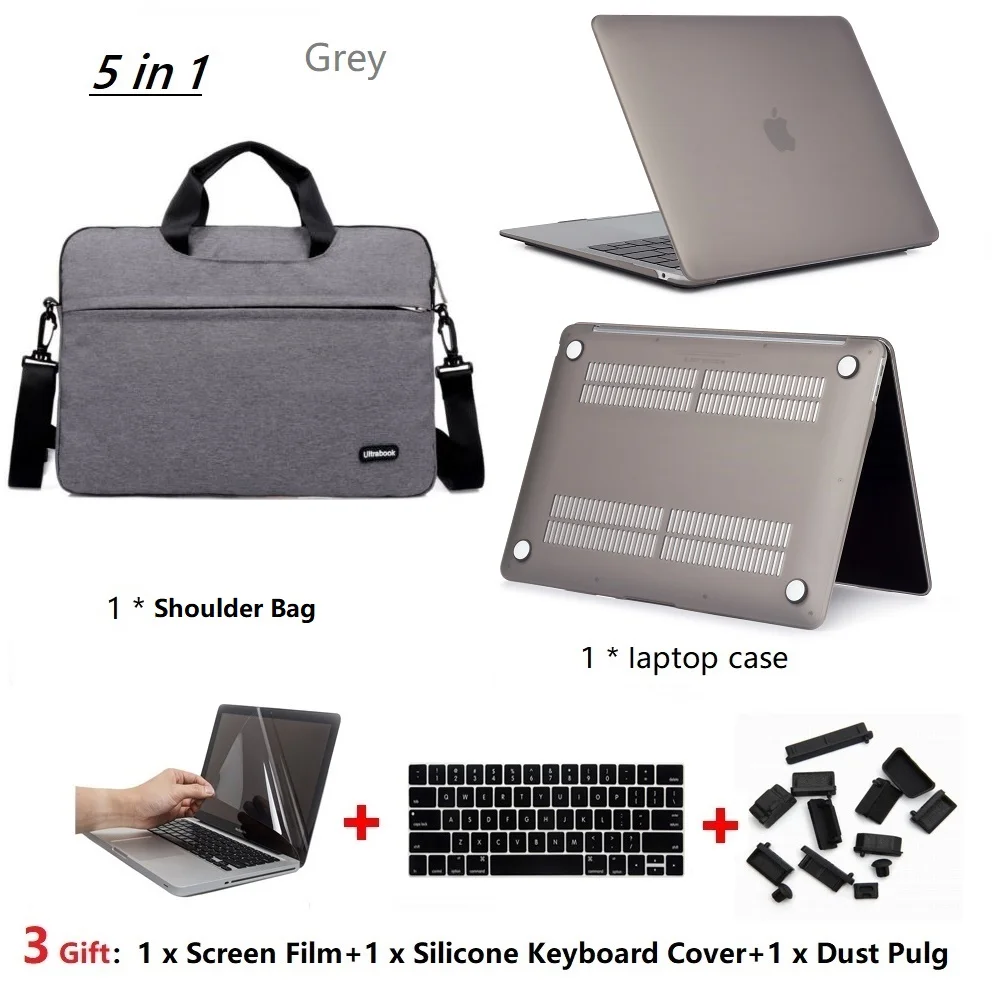 Матовый чехол для ноутбука 5 ni1 с наплечной сумкой Apple MacBook Air 13 (A1369 и A1466 версия