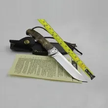 58HRC 7Cr17mov лезвие тени деревянной ручкой фиксированным лезвием нож Открытый EDC нож выживания кемпинг инструмент Тактический охотничий нож