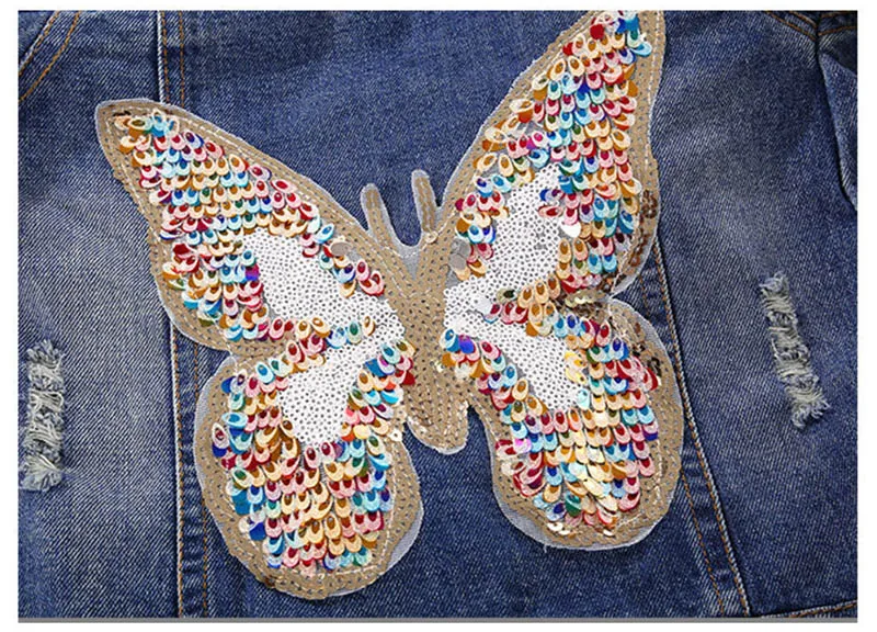 teenage girls denim butterfly jackets for kids outwear children coat girls sweaters children clothes (1)