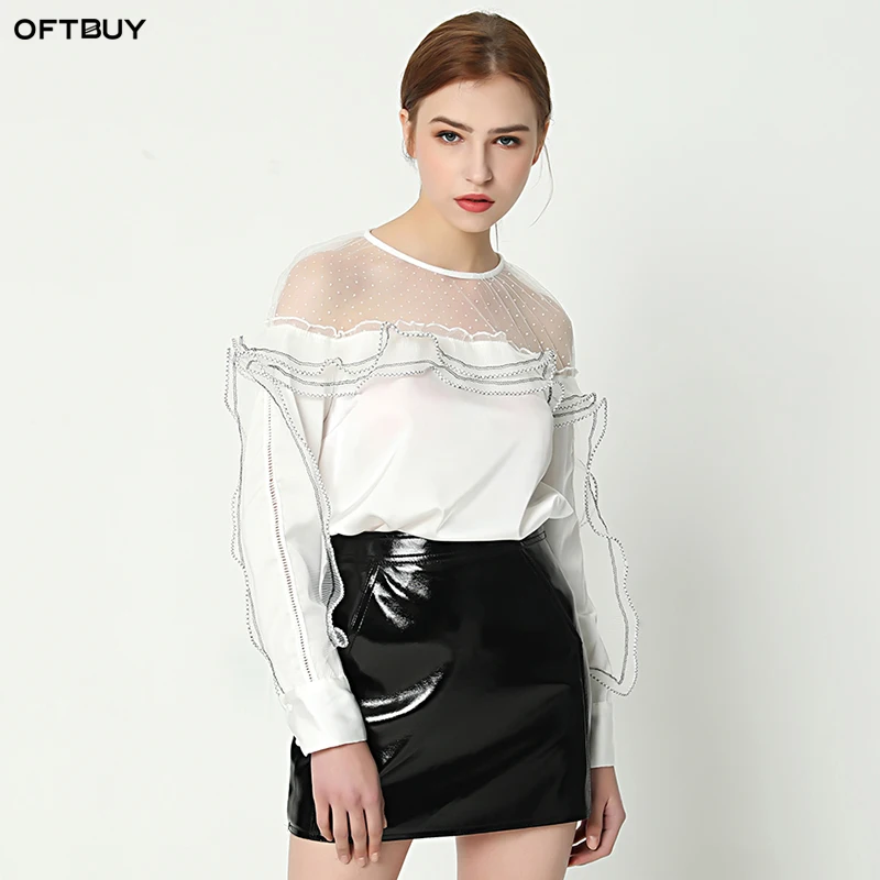 Aliexpress.com : Buy OFTBUY 2018 new Casual lace blouse