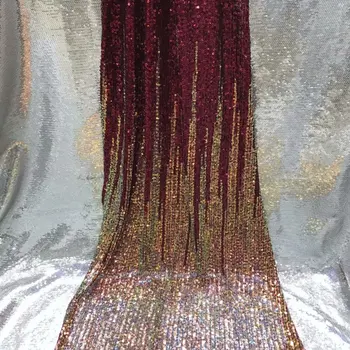 

African Lace Fabric 2019 High Quality Lace Sequins Fabric French Nigerian Lace Fabric 3d Embroidery Wedding Lace