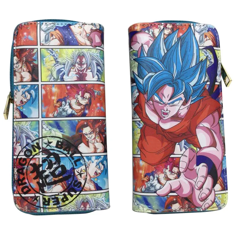 Новое поступление Аниме Dragon Ball супер длинный кошелек Супер Saiyan God Goku Vegeta сумочка бумажник с застёжкой-молнией - Цвет: DB-11