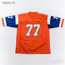 

Throwback #77 Karl Mecklenburg Embroidered Retro star Football Jersey free shipping INDCOLTS