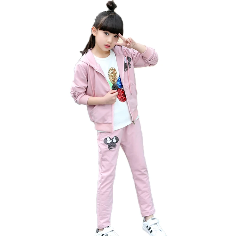 Girls Clothing Sets 2017 Kids Girls Set Clothes Mickey Ears Baby girls