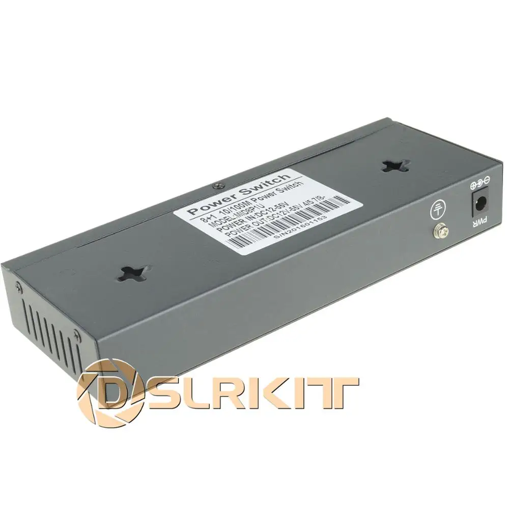 DSLRKIT 9 Порты 8 PoE Комплект(переключатель+ разделитель PoE) 18-55 в до 12V DC понижающий преобразователь