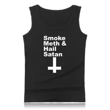 Satan Cartoon Casual Cotton Muscle gymshark Tank Top For Men/WOMEN Summer Vest Character Bodybuilding fitness clothing 4XL