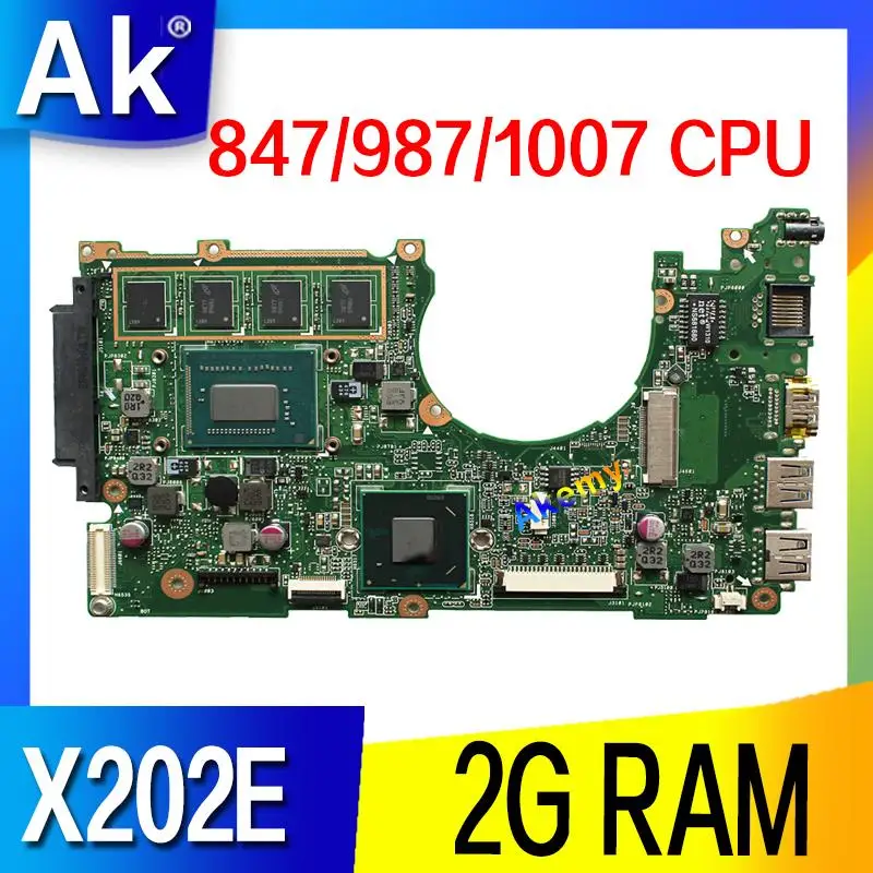 AK X202E материнская плата для ноутбука ASUS X202E X201E S200E X201EP Тесты оригинальной платы 2G Оперативная память 847/987 Процессор