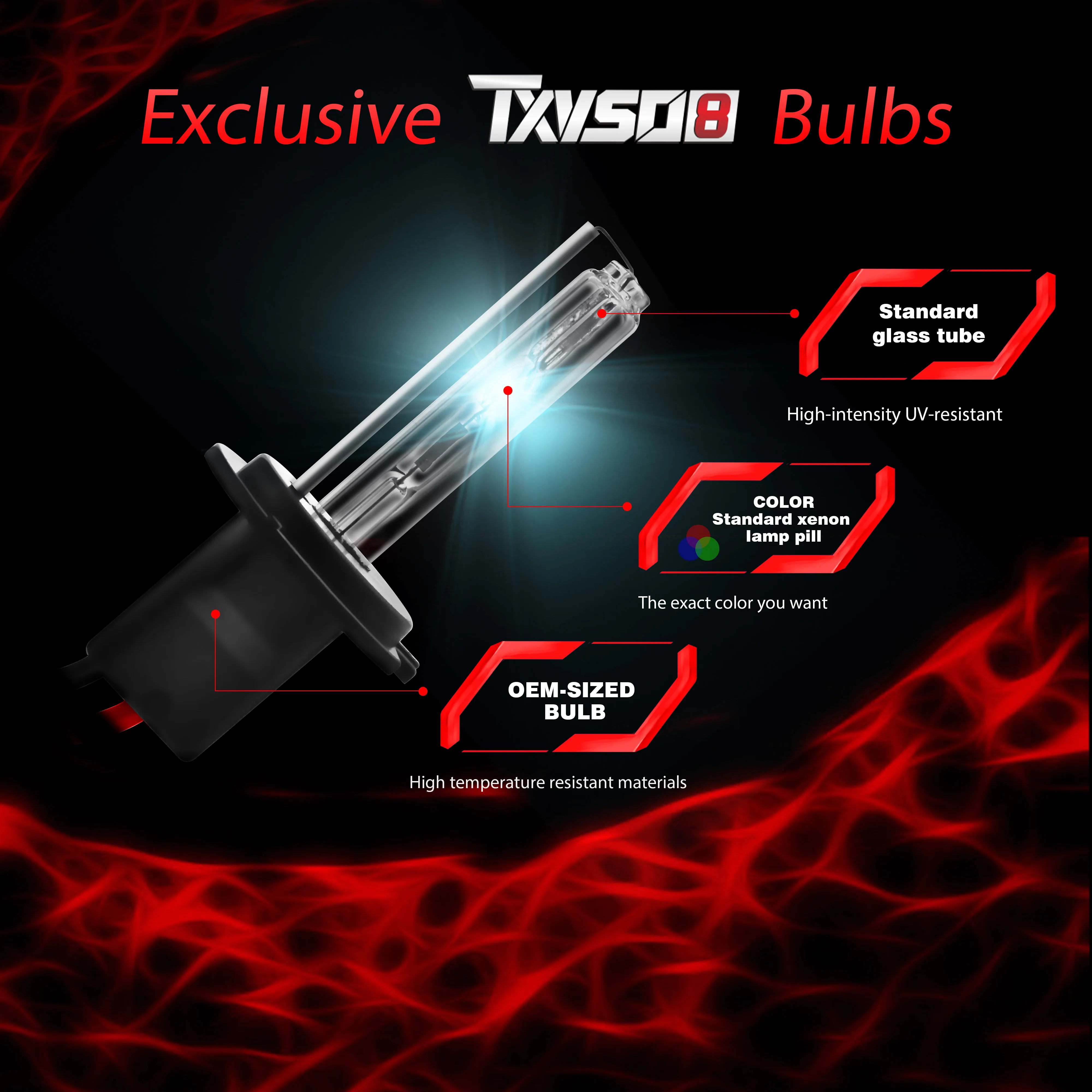 TXVSO8 Ксеноновые H7 HID фары комплект замены лампы 3000K 4300K 5000K 6000K 8000K 10000K 12000k 55w лампы
