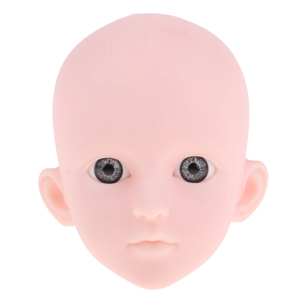 

1/4 BJD Female Doll Head Sculpt with Gray Eyes DIY Parts High Quality Plastic