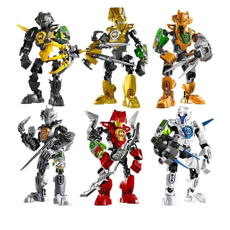 

6pcs/lot Hero Factory 3.0 Star Soldier NEX/FRNO/AULK/STRINGER/ROCKA/STORMER 3D Figure Blocks Compatible Legoe Toys For Children