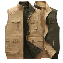 Человек 2 боковых одежда без рукавов жилеты осень-зима с многокарманный военный жилеты фотограф fishiping туристический жилет