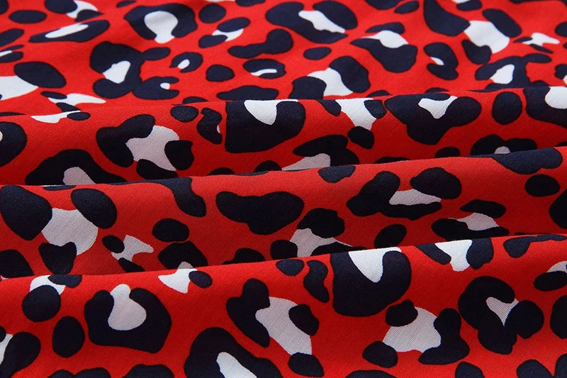 Forefair Print Leopard Dress sexy women short sleeve v neck Ruffle high waist Hem mini a line casual summer dress 2019 vestidos (31)