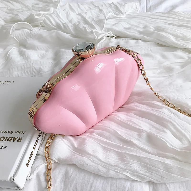 pink Чехол женский в стиле панк сумка с цепочкой Сумка Сумочка вечерняя роскошная сумка через плечо Женская мини сумка для телефона кошельки - Цвет: pink
