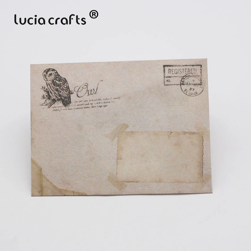 Lucia crafts(1 лот = 12 шт) 9,5*7,3 см винтажный мини-конверт Европейский стиль Скрапбукинг карта канцелярские принадлежности I0410