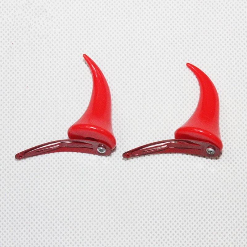 Cosplay&ware 1 Pair Halloween Devil Horns Hair Clip Darling In The Franxx Cosplay Unisex Lovely Headwear Stage Show Dress -Zentai shop online