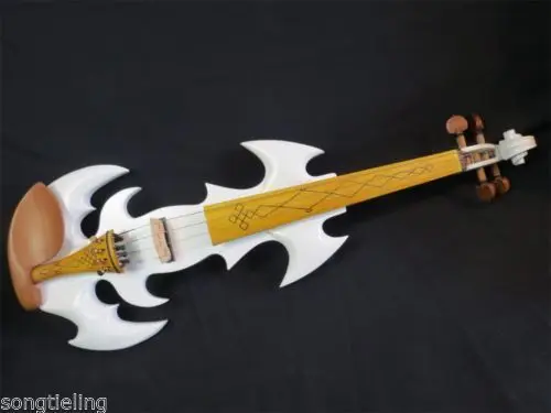 

white color SONG Brand Crazy-1 art streamline 4/4 electric violin #10857