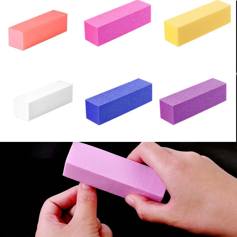 Розовый Полировочный шлифовальный пилки блок Педикюр Уход за маникюром лак для ногтей белый пилочка для ногтей советы для маникюра педикюр