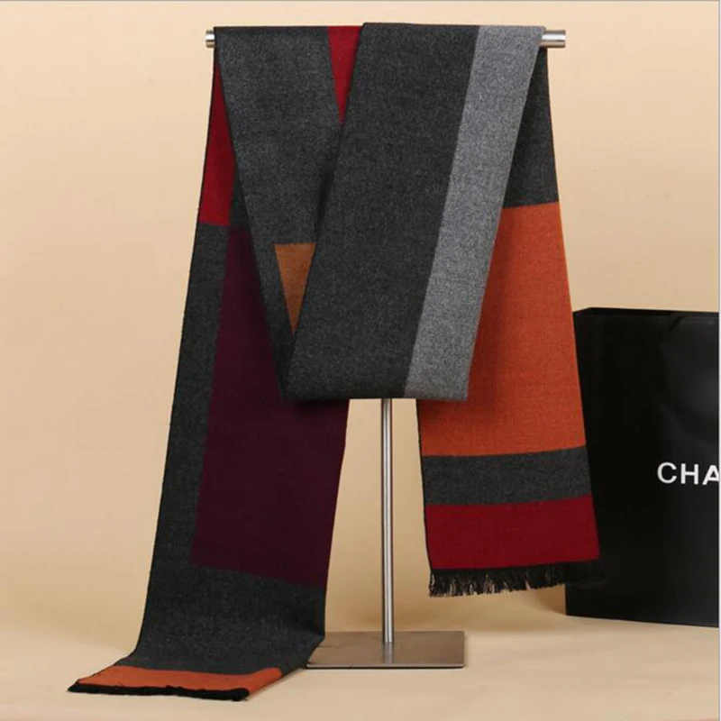 Шарф мужской цветной Деловой Повседневный 2018|business scarves|luxury men scarfscarf color |