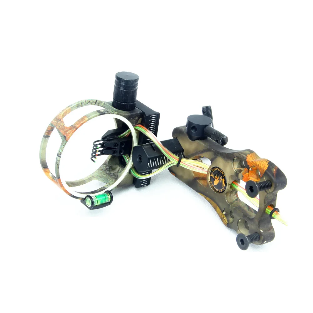 

Adjustable 0.019" Fibre Optic Archery Bow 5 Pin Sight with LED Sight Light Aluminum Archery Tactical Compound Hunting Shooting