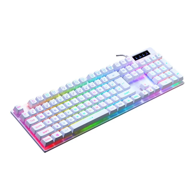 

MORZZOR USB Wired Illuminated Colorful LED Backlight Metal Gaming Keyboard For PC Laptop Computers Proxy Purchase A7
