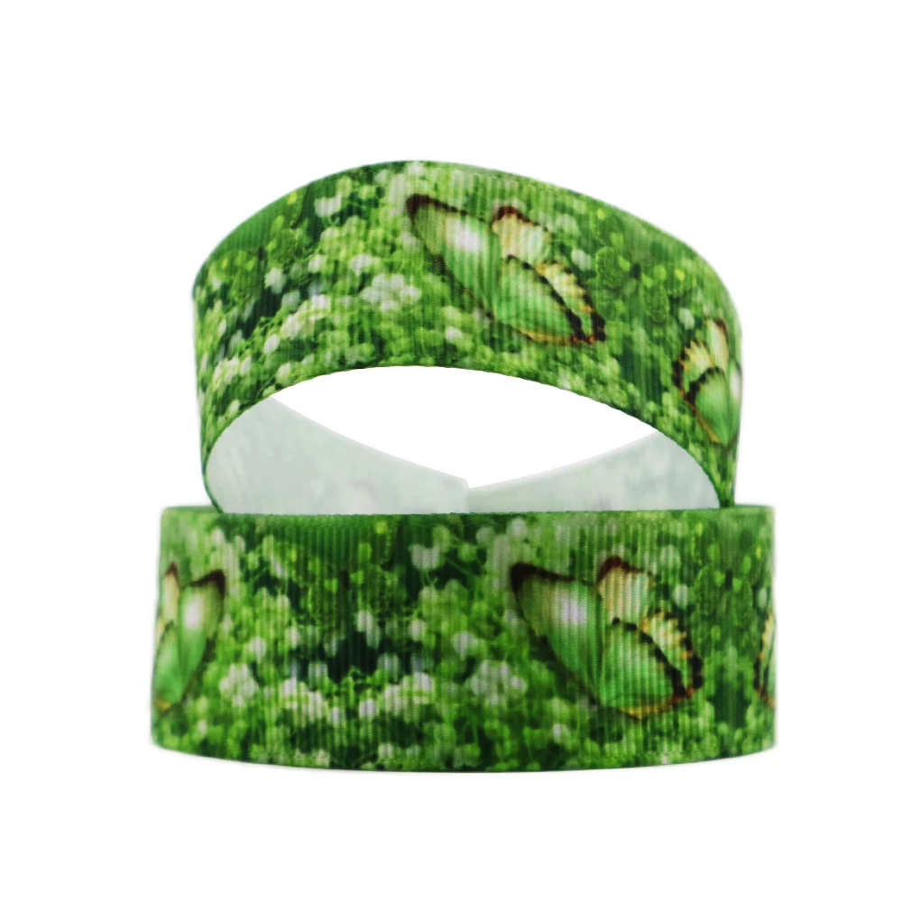 

David accessories 3/8",7/8",1",1.5" flower printed polyester grosgrain tape ribbon 10yds,DIY handmade,wedding gift,10Yc3645