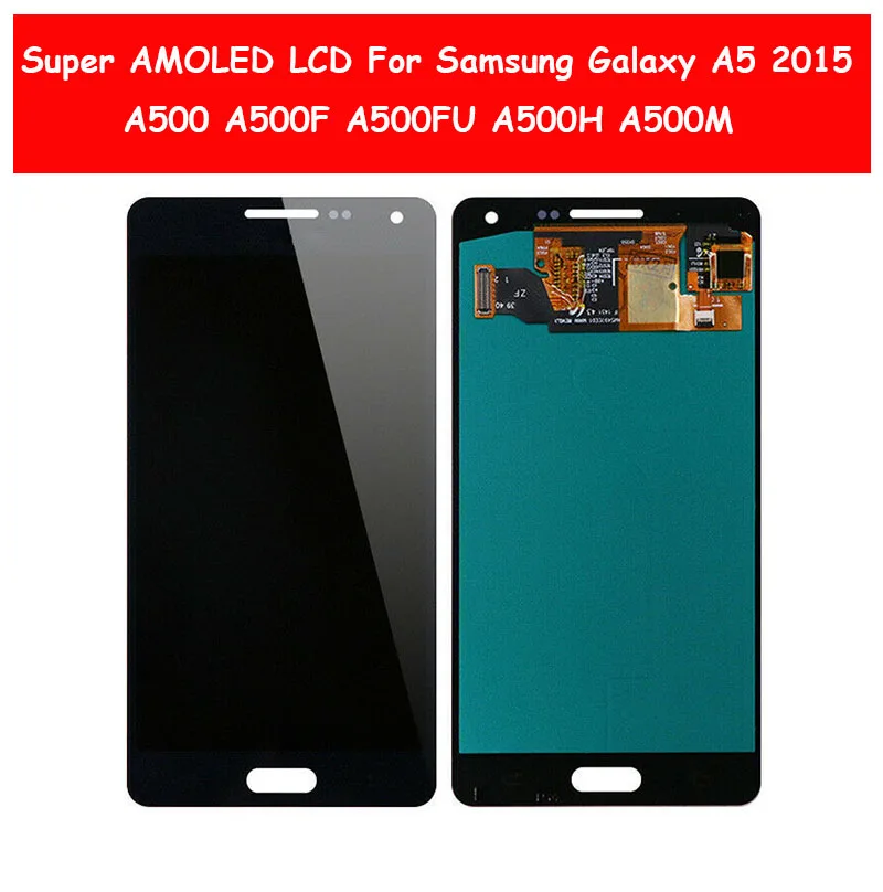 

Super AMOLED LCD For Samsung Galaxy A5 2015 A500 A500F A500FU A500H A500M Phone LCD Display Touch Screen Digitizer Assembly