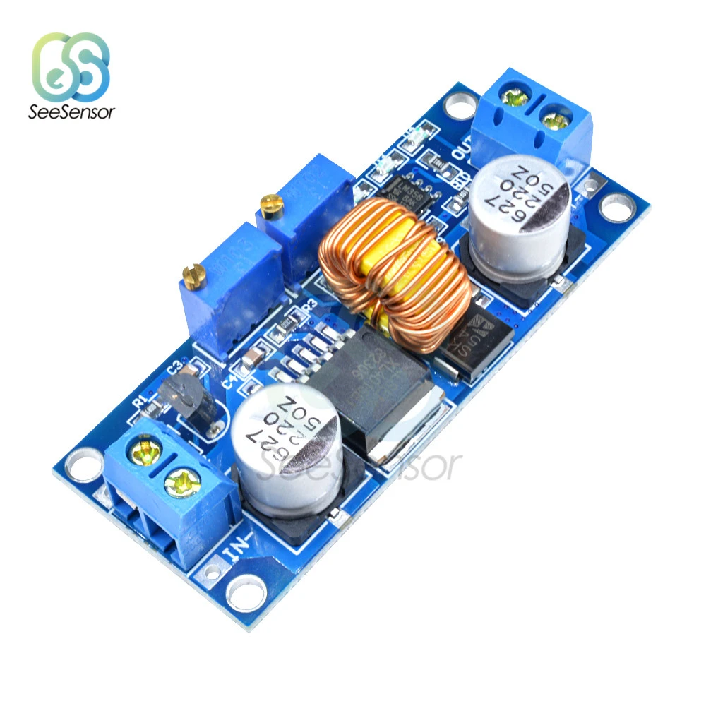 Seamuing DC Buck Converter 60W 5A Power Supply Module Adjustable Step Up Down Power Supply Module DC Duck Module Voltage Regulator with Cooling Fan LCD Display Seamuing DC Buck Converter 60W 5A Power Supply Module Adjustable Step Up Down Power Supply Module DC Duck Module Voltage Regulator with Cooling Fan LCD Display